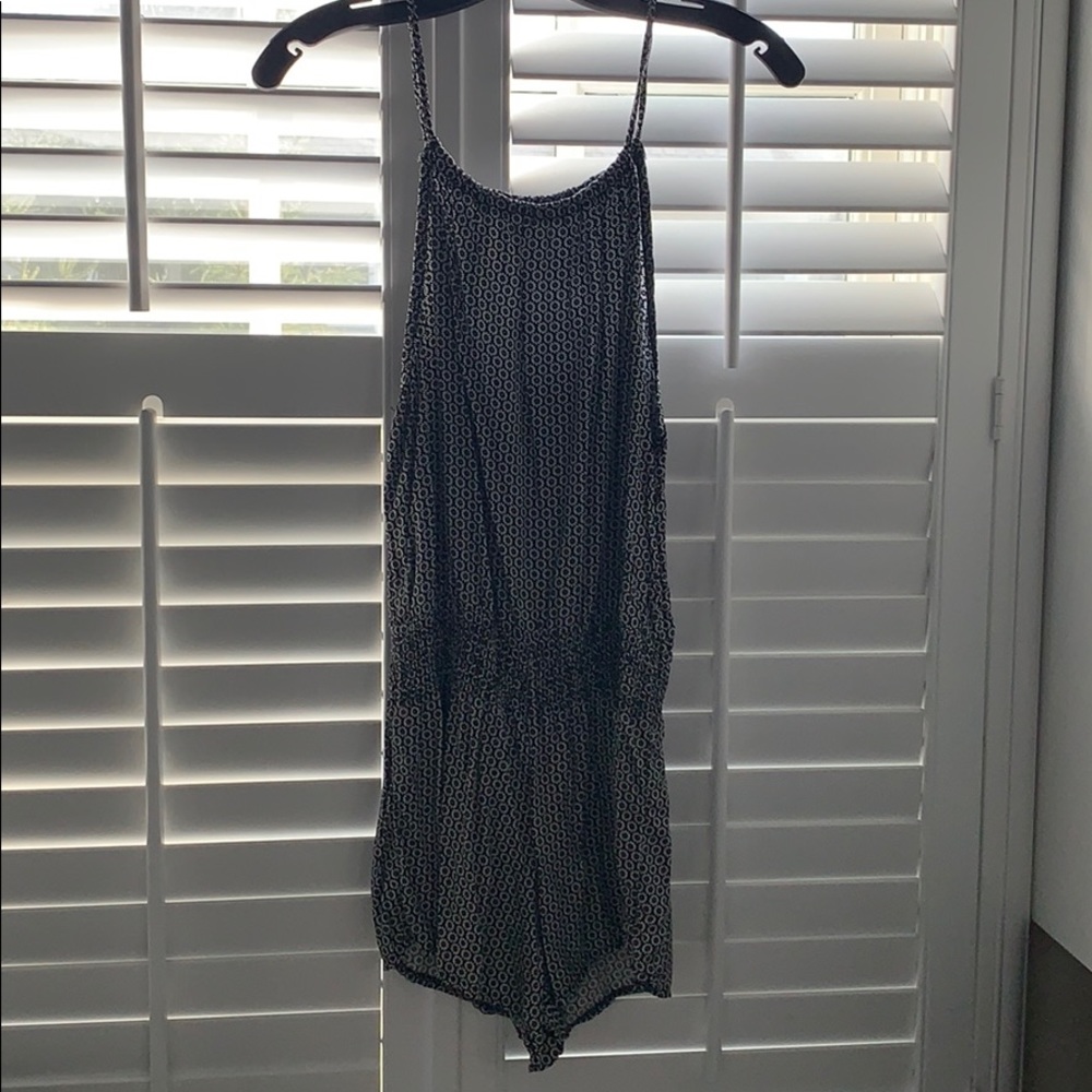 Black and White Floral Brandy Melville Romper